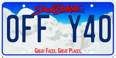 SD license plate 0FFY40