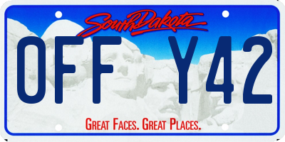 SD license plate 0FFY42