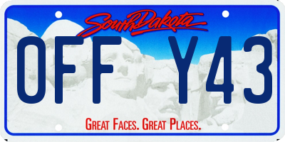 SD license plate 0FFY43