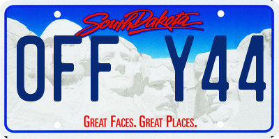 SD license plate 0FFY44