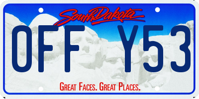 SD license plate 0FFY53