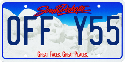 SD license plate 0FFY55
