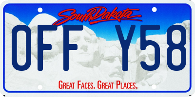SD license plate 0FFY58