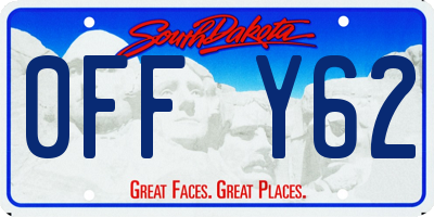 SD license plate 0FFY62