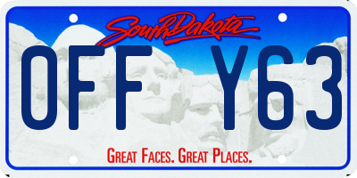 SD license plate 0FFY63