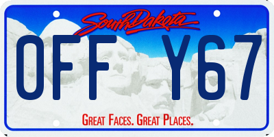 SD license plate 0FFY67