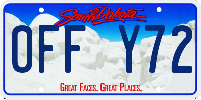 SD license plate 0FFY72
