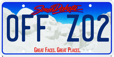 SD license plate 0FFZ02