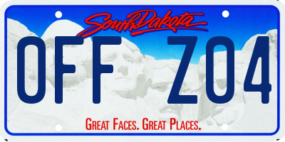 SD license plate 0FFZ04