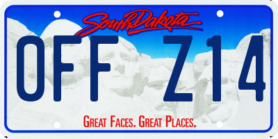SD license plate 0FFZ14