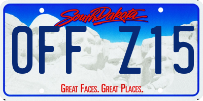 SD license plate 0FFZ15