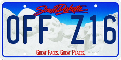 SD license plate 0FFZ16