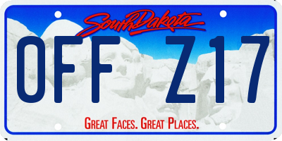SD license plate 0FFZ17