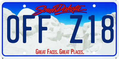 SD license plate 0FFZ18