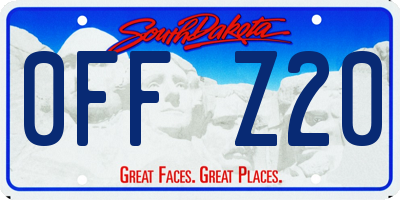 SD license plate 0FFZ20