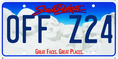 SD license plate 0FFZ24
