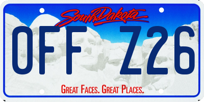 SD license plate 0FFZ26