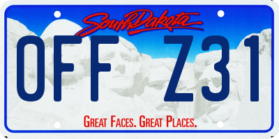 SD license plate 0FFZ31