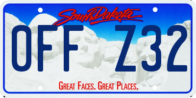 SD license plate 0FFZ32