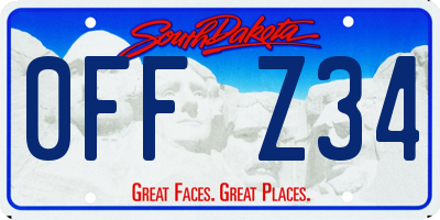 SD license plate 0FFZ34