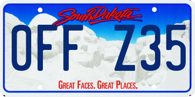 SD license plate 0FFZ35