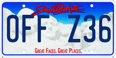 SD license plate 0FFZ36