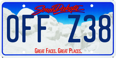 SD license plate 0FFZ38