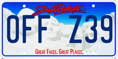 SD license plate 0FFZ39