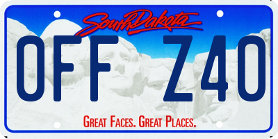 SD license plate 0FFZ40