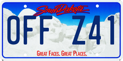 SD license plate 0FFZ41