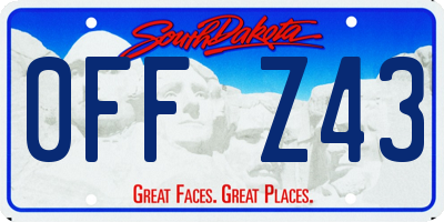 SD license plate 0FFZ43
