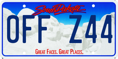 SD license plate 0FFZ44
