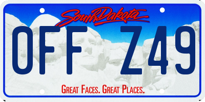 SD license plate 0FFZ49
