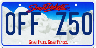 SD license plate 0FFZ50