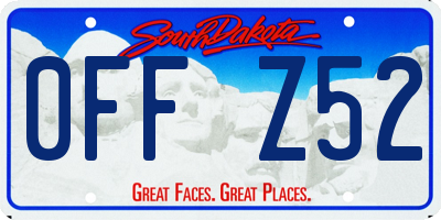 SD license plate 0FFZ52