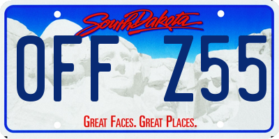 SD license plate 0FFZ55