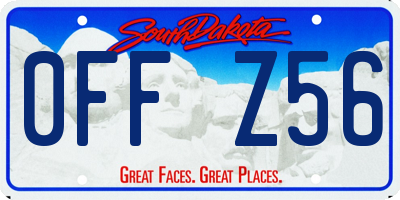 SD license plate 0FFZ56