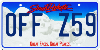 SD license plate 0FFZ59