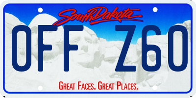 SD license plate 0FFZ60