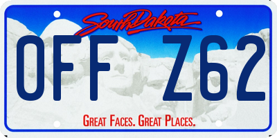 SD license plate 0FFZ62