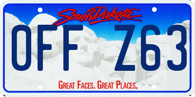 SD license plate 0FFZ63