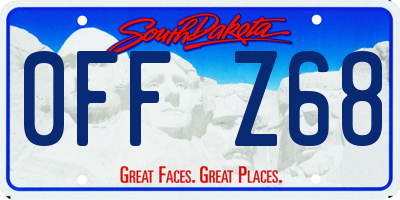 SD license plate 0FFZ68
