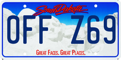 SD license plate 0FFZ69