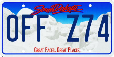 SD license plate 0FFZ74