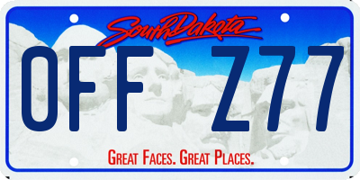 SD license plate 0FFZ77
