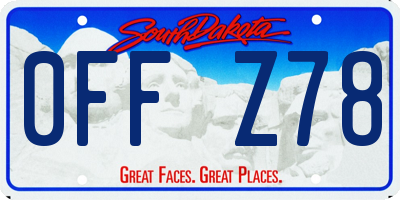 SD license plate 0FFZ78