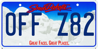 SD license plate 0FFZ82