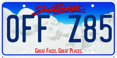 SD license plate 0FFZ85