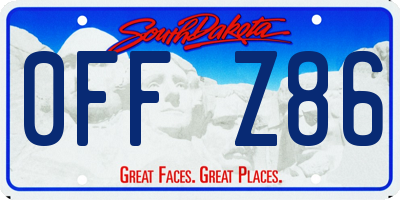 SD license plate 0FFZ86