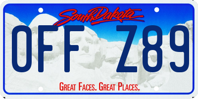 SD license plate 0FFZ89